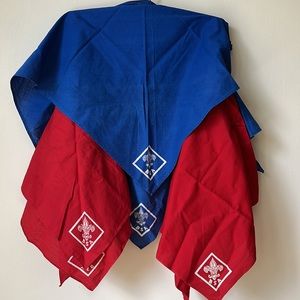 Set of 4 vintage Boy Scouts of America neckerchieves